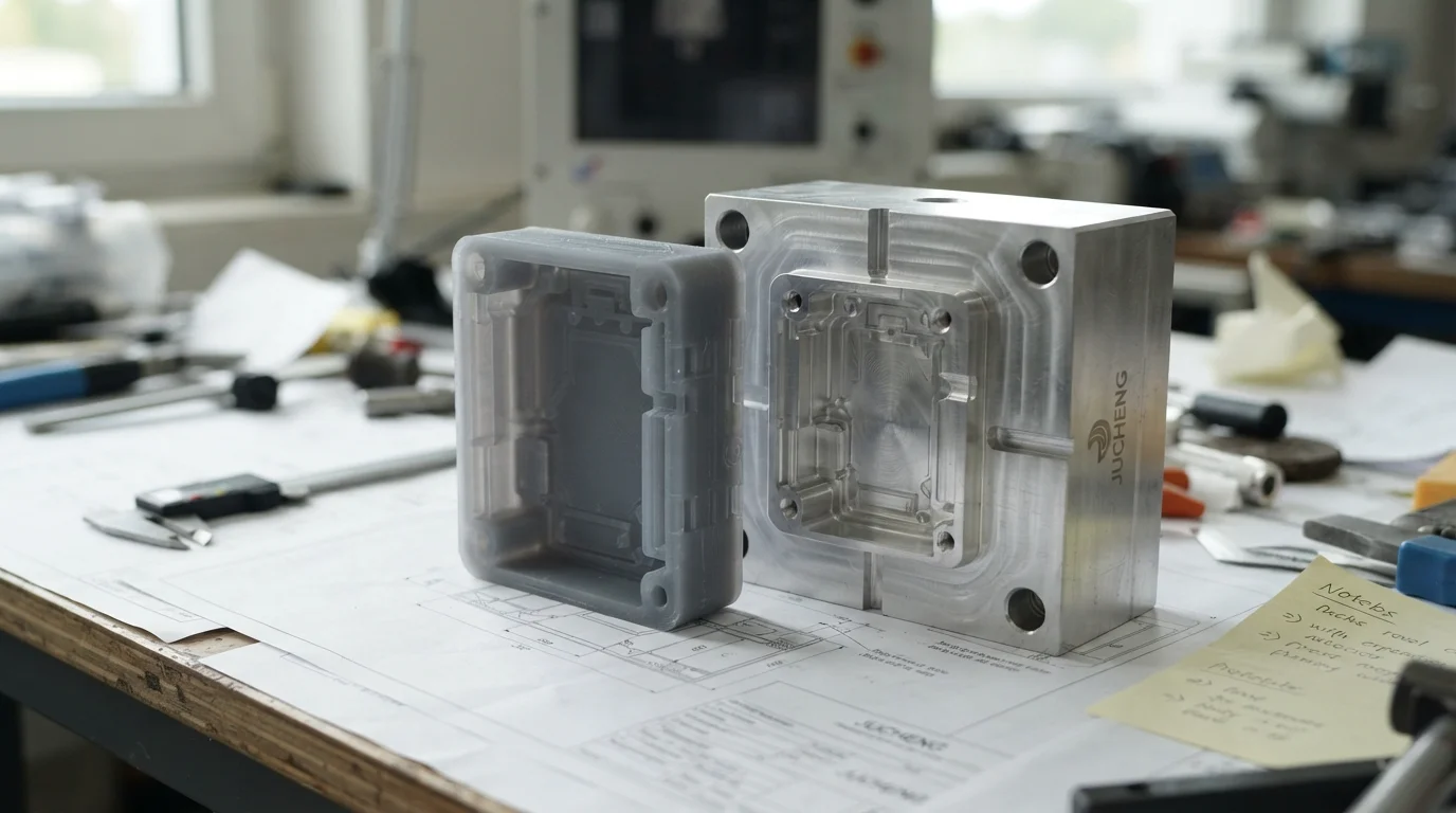 Comparing printed parts and mold
