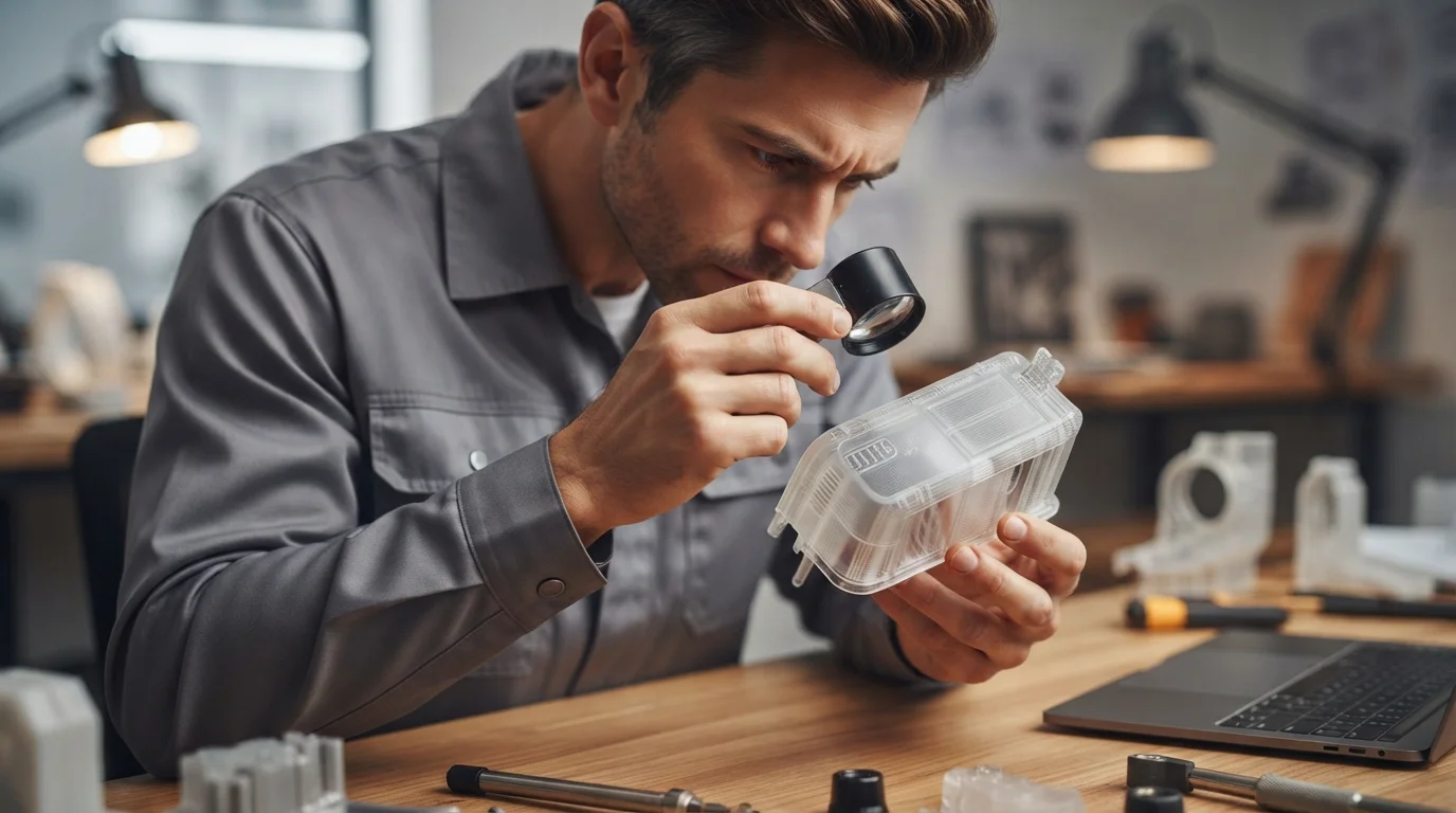 Designer checking SLA layers