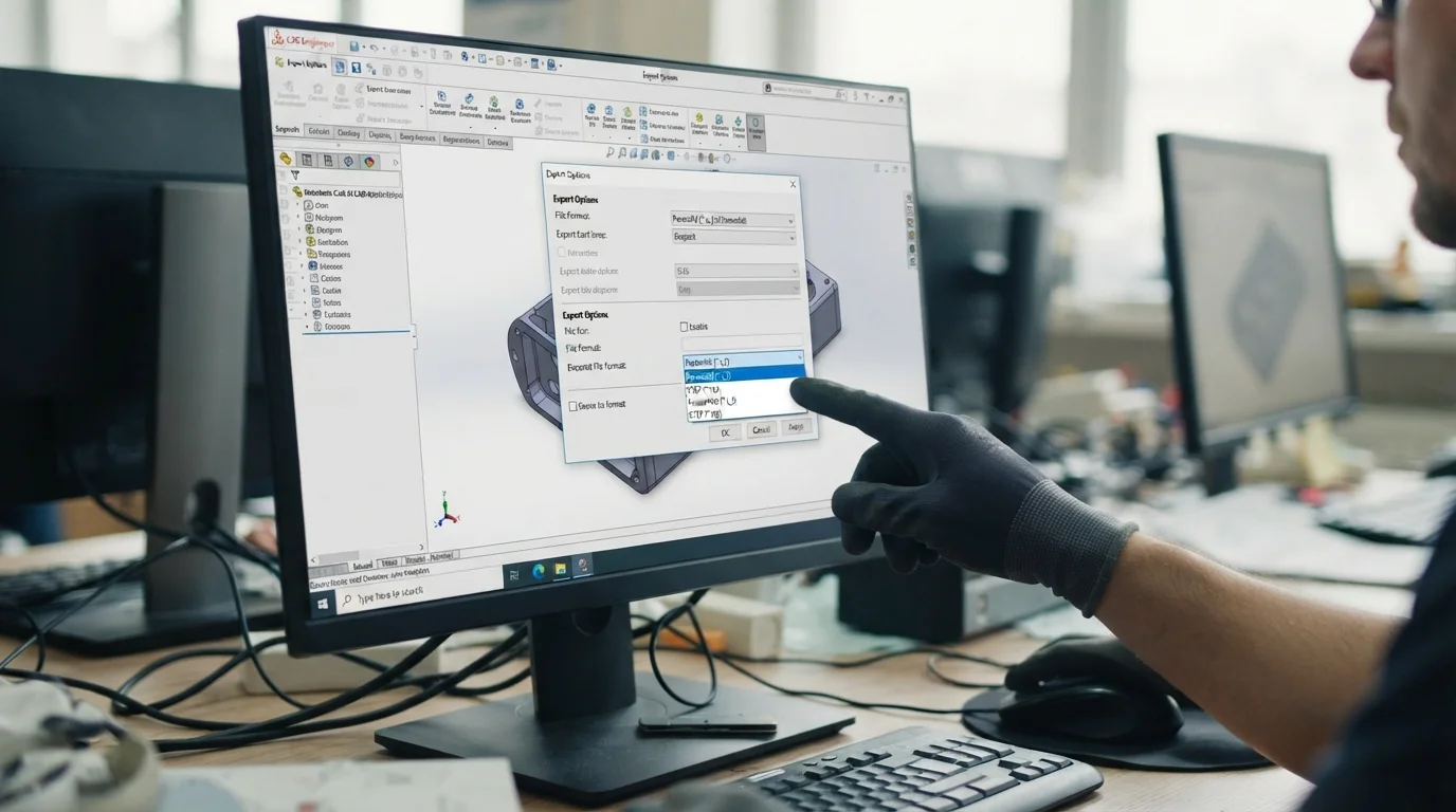 Designer converting CAD file formats