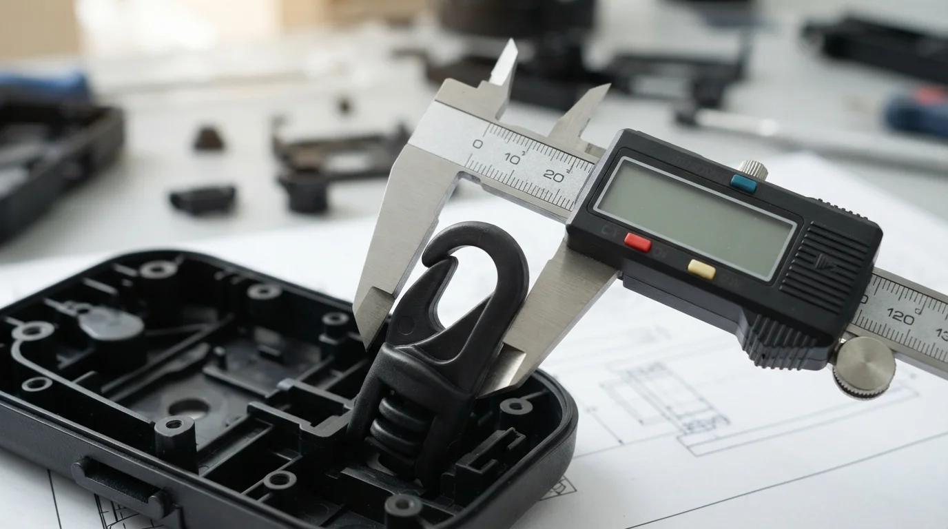 Digital calliper measuring snap joint