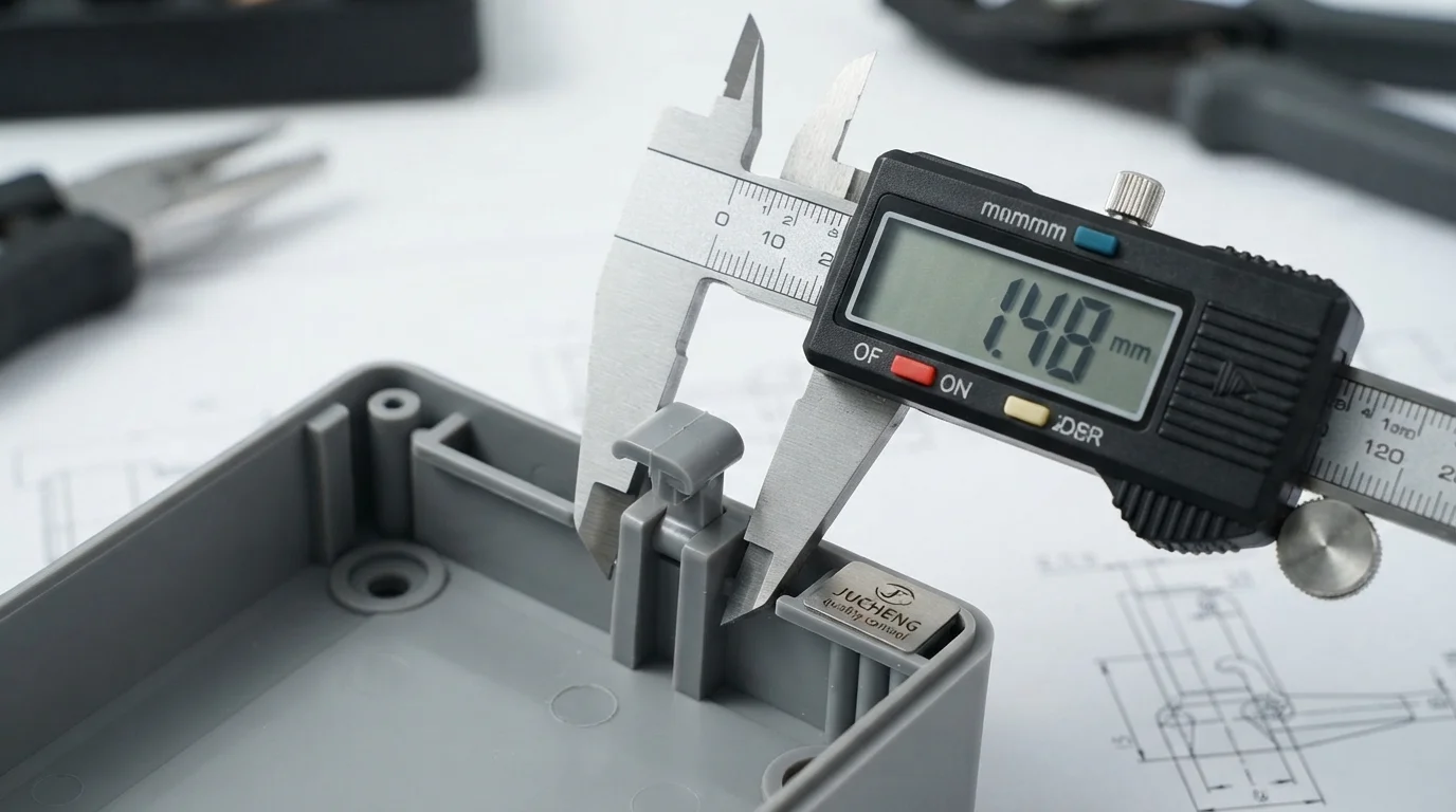 Digital calliper measuring snap joint