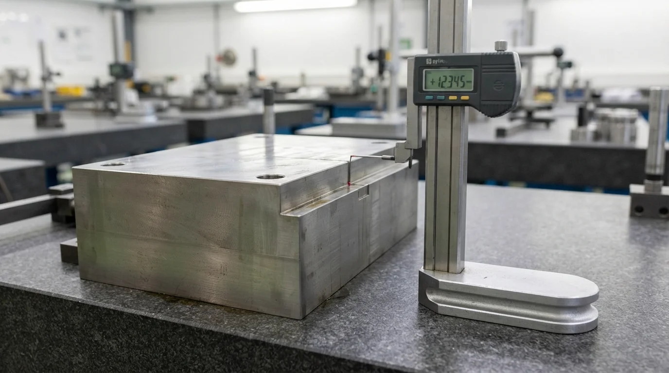 Digital height gauge measuring block