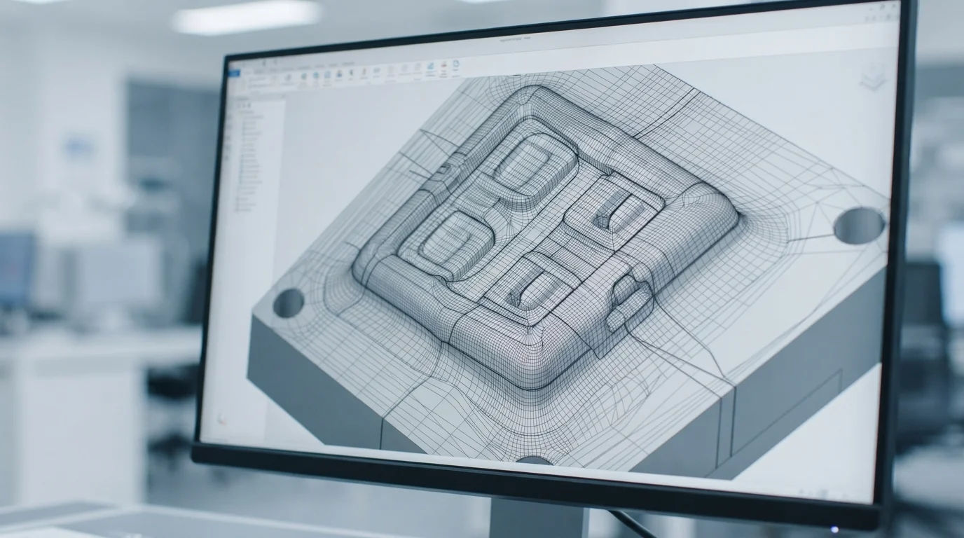Digitized mold split line layout