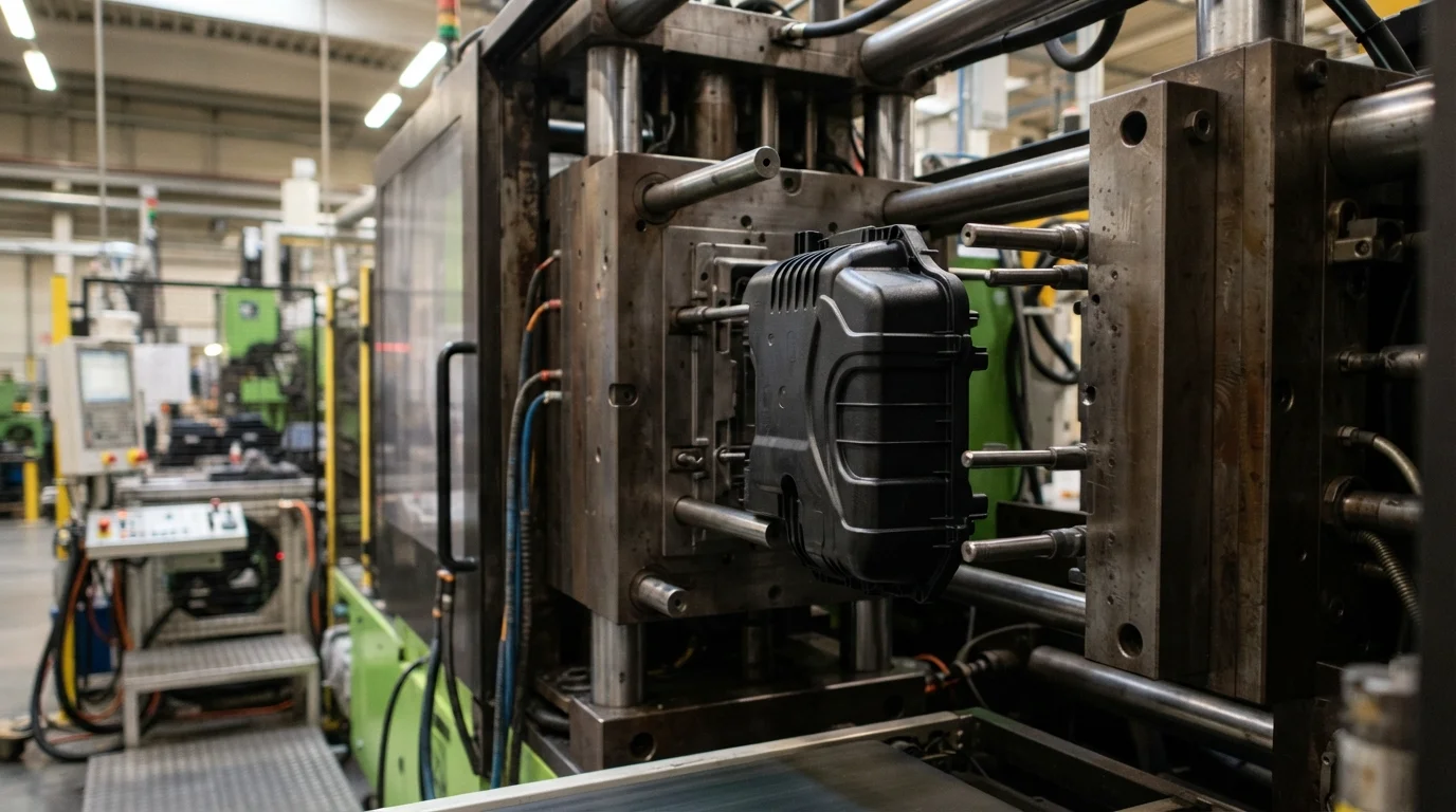 Ejecting warm ABS casing