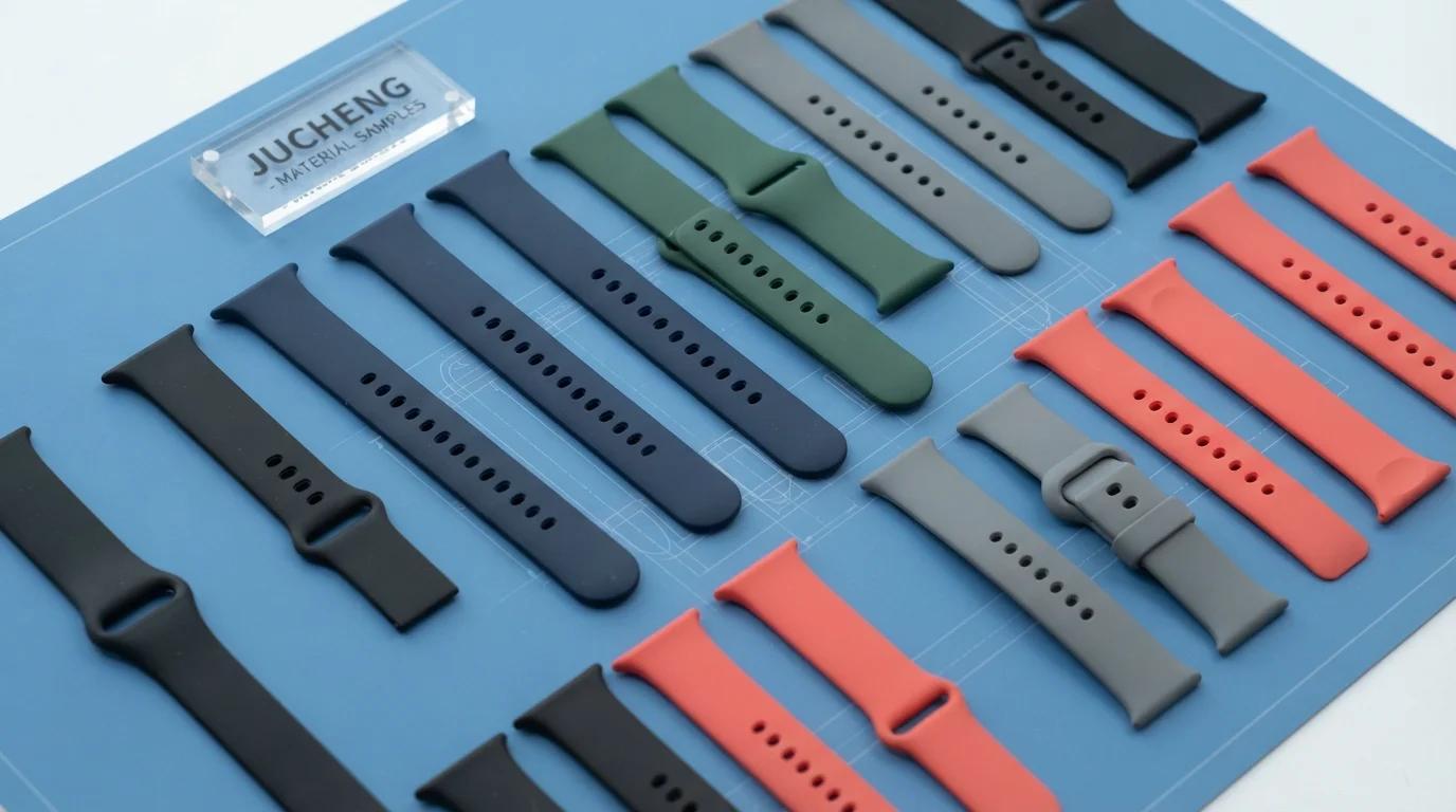 Elastomer wrist strap samples