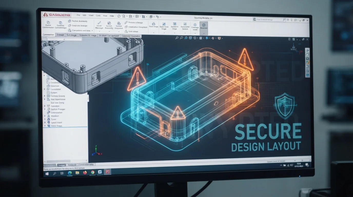 Encrypted CAD security layout