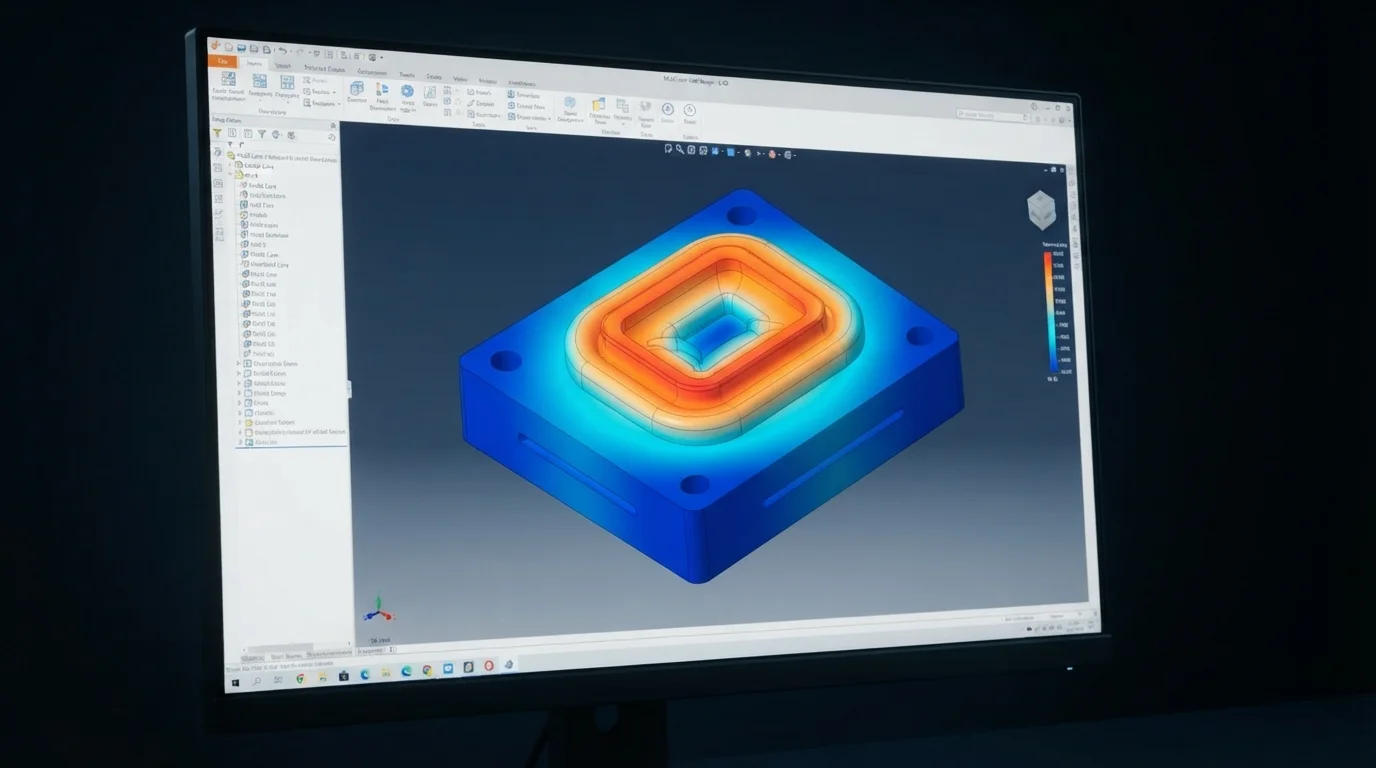 FEA thermal CAD screen