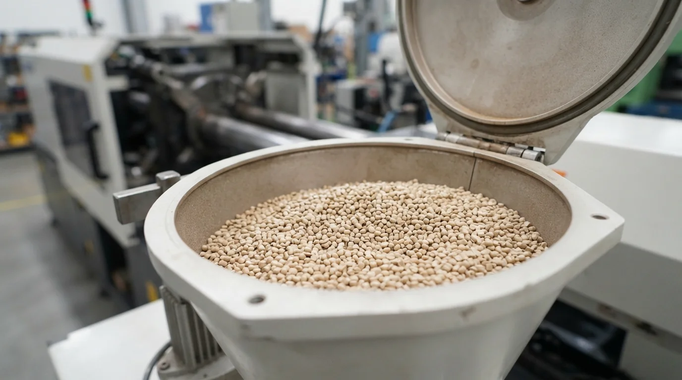 Glass filled nylon resin pellets