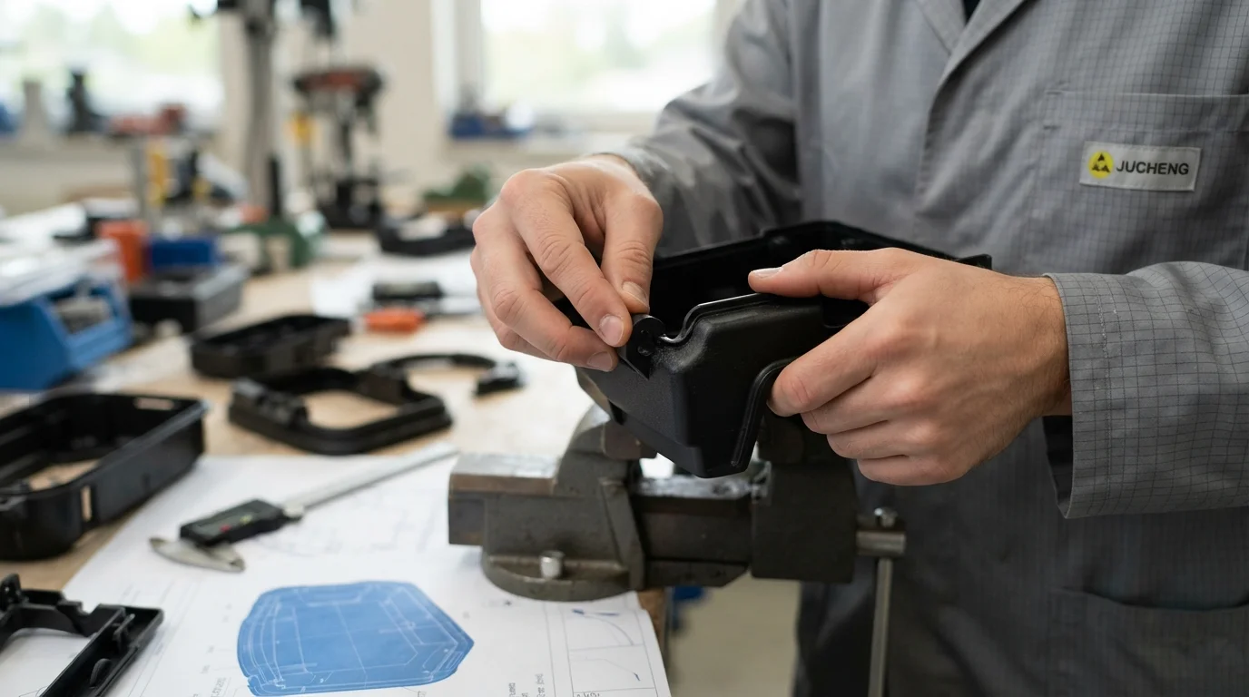 Hands testing snap flexure