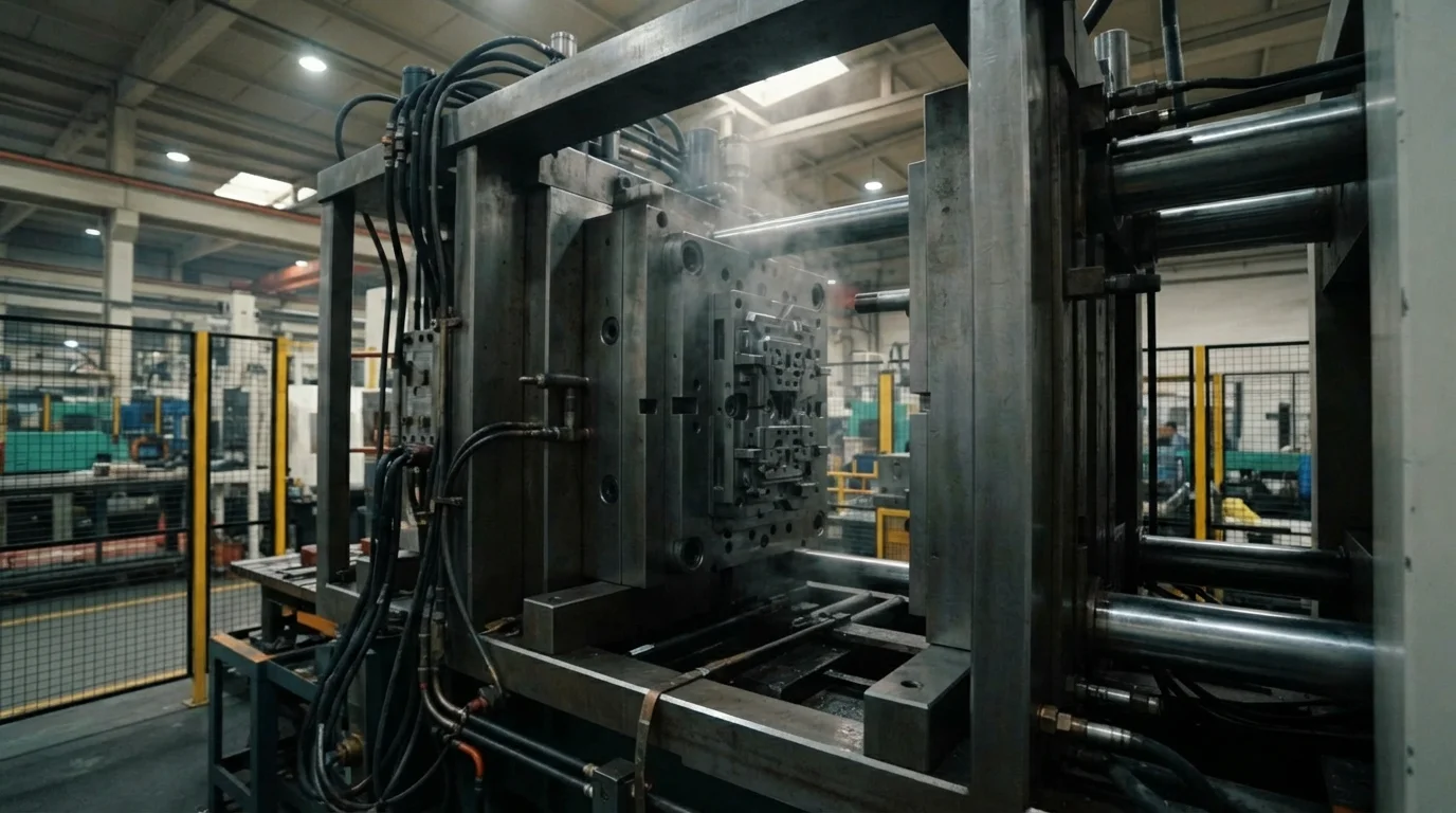 High pressure hydraulic injection press