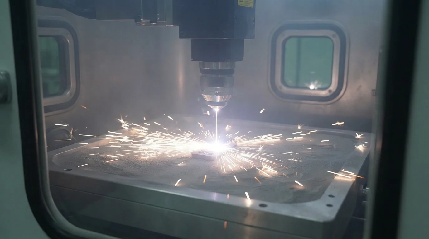 Laser melting titanium powder