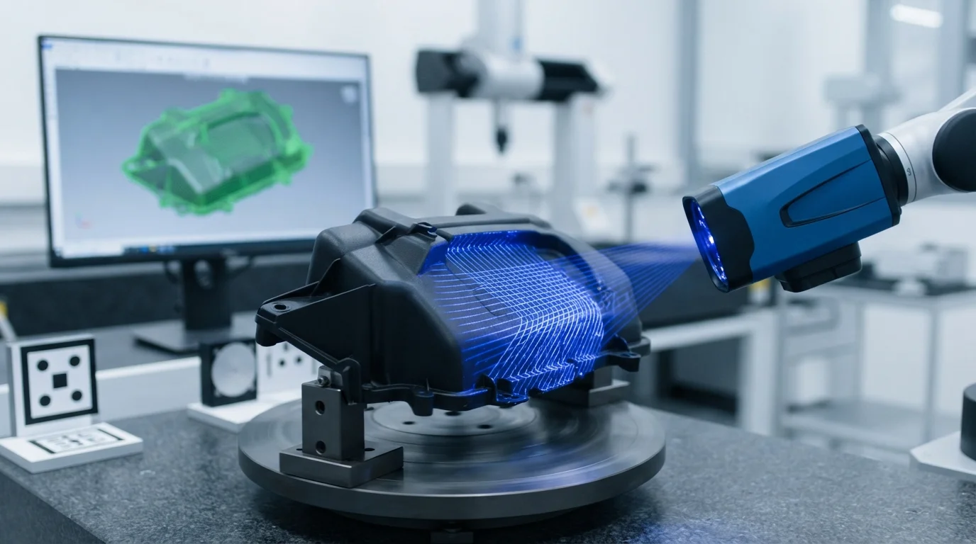 Laser scanner mapping plastic part