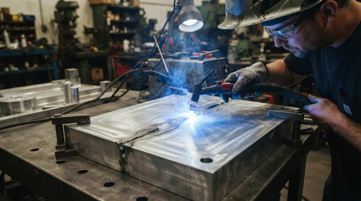 Laser welding mold parting