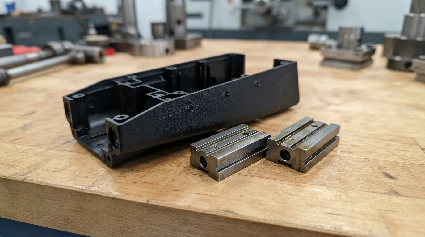 Loose core inserts beside part