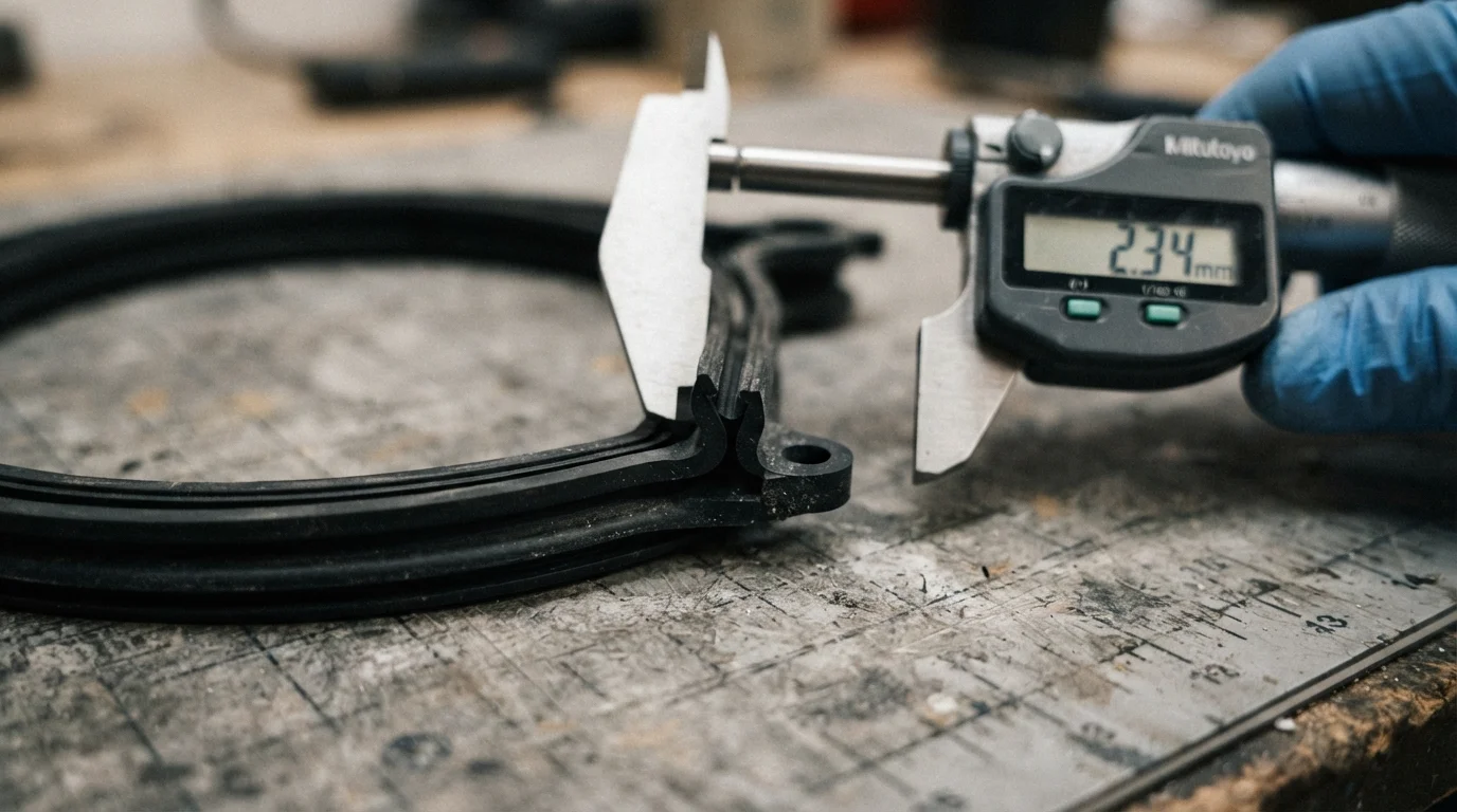 Measuring flexible rubber gasket