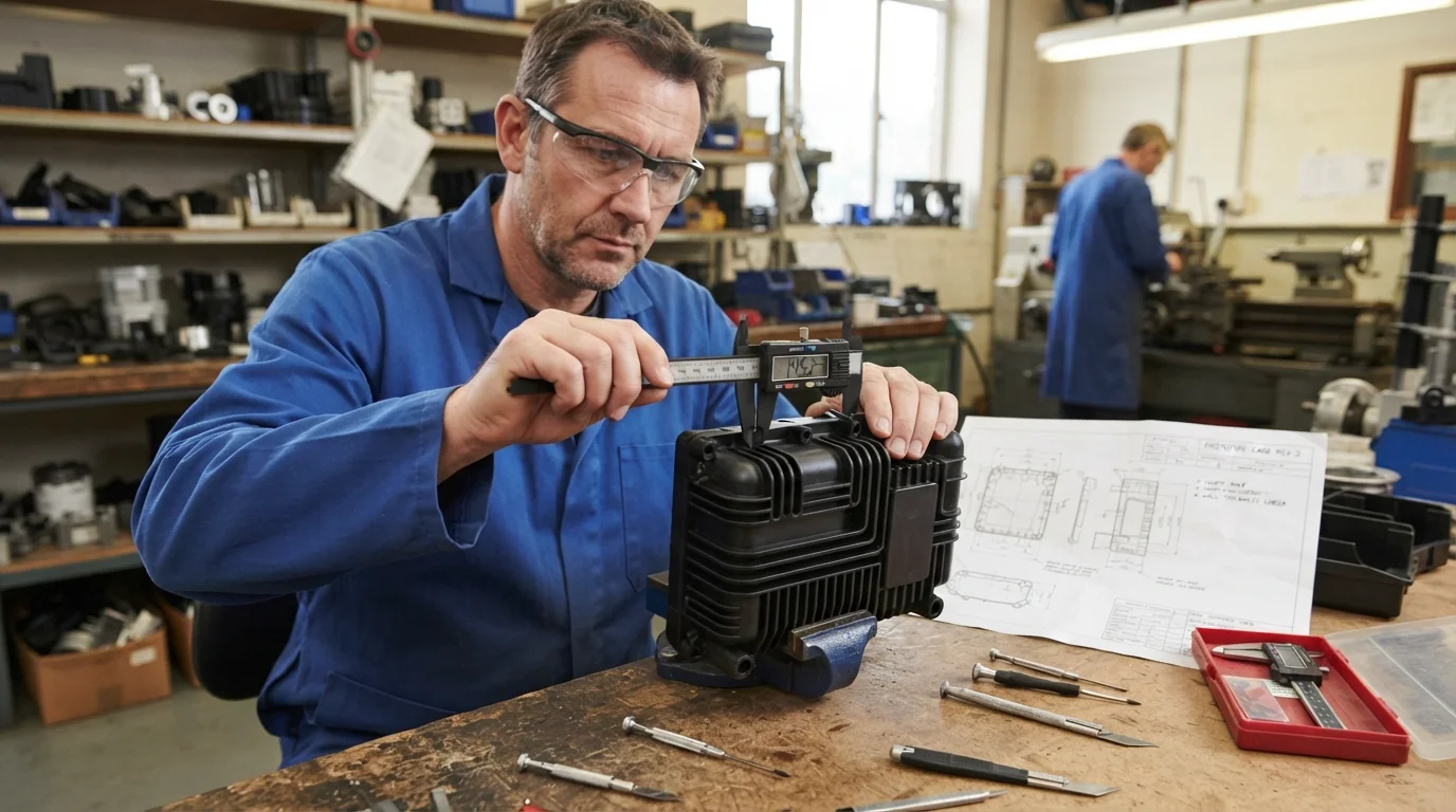Measuring molded plastic wall