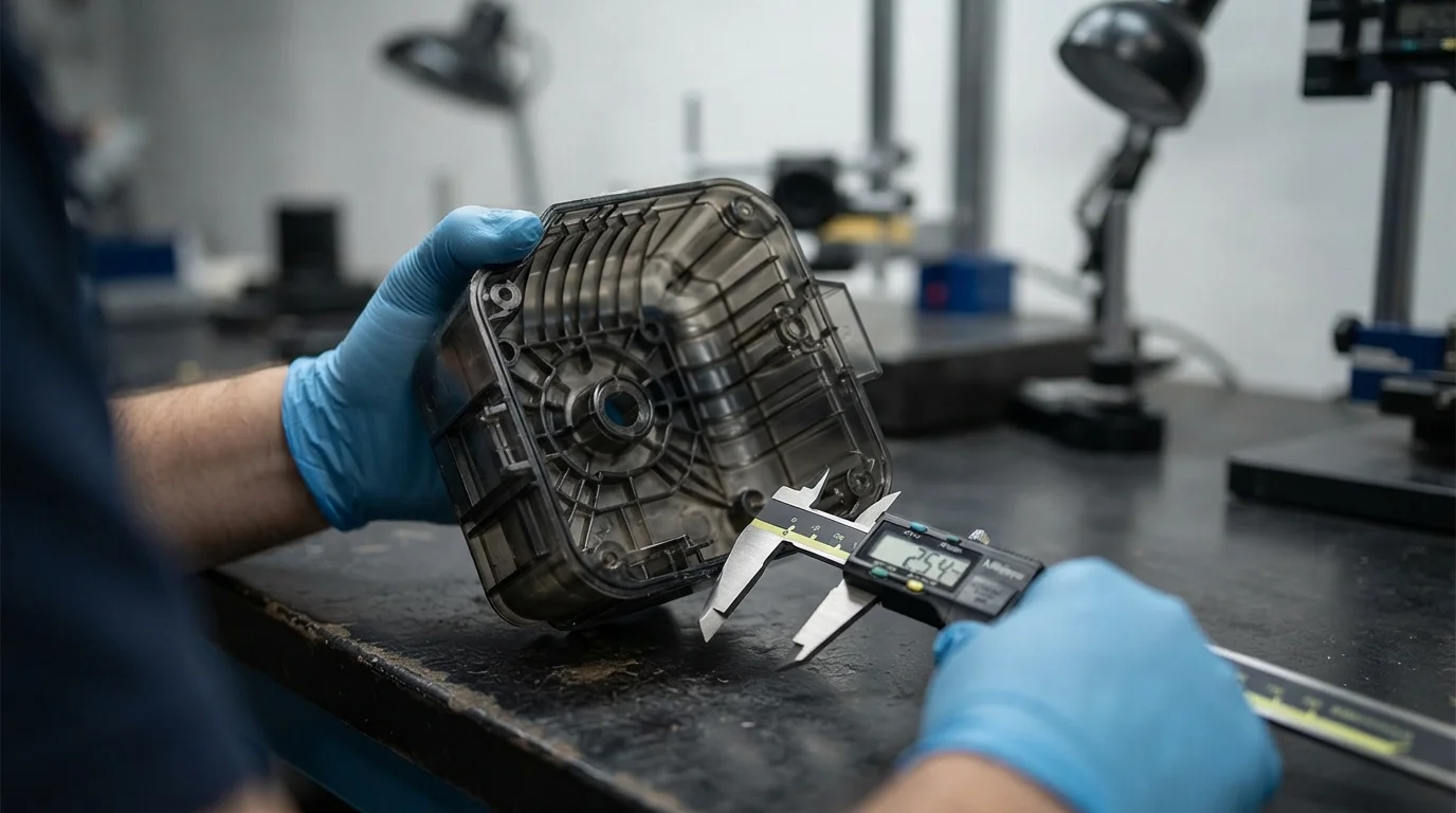 Measuring plastic wall thickness