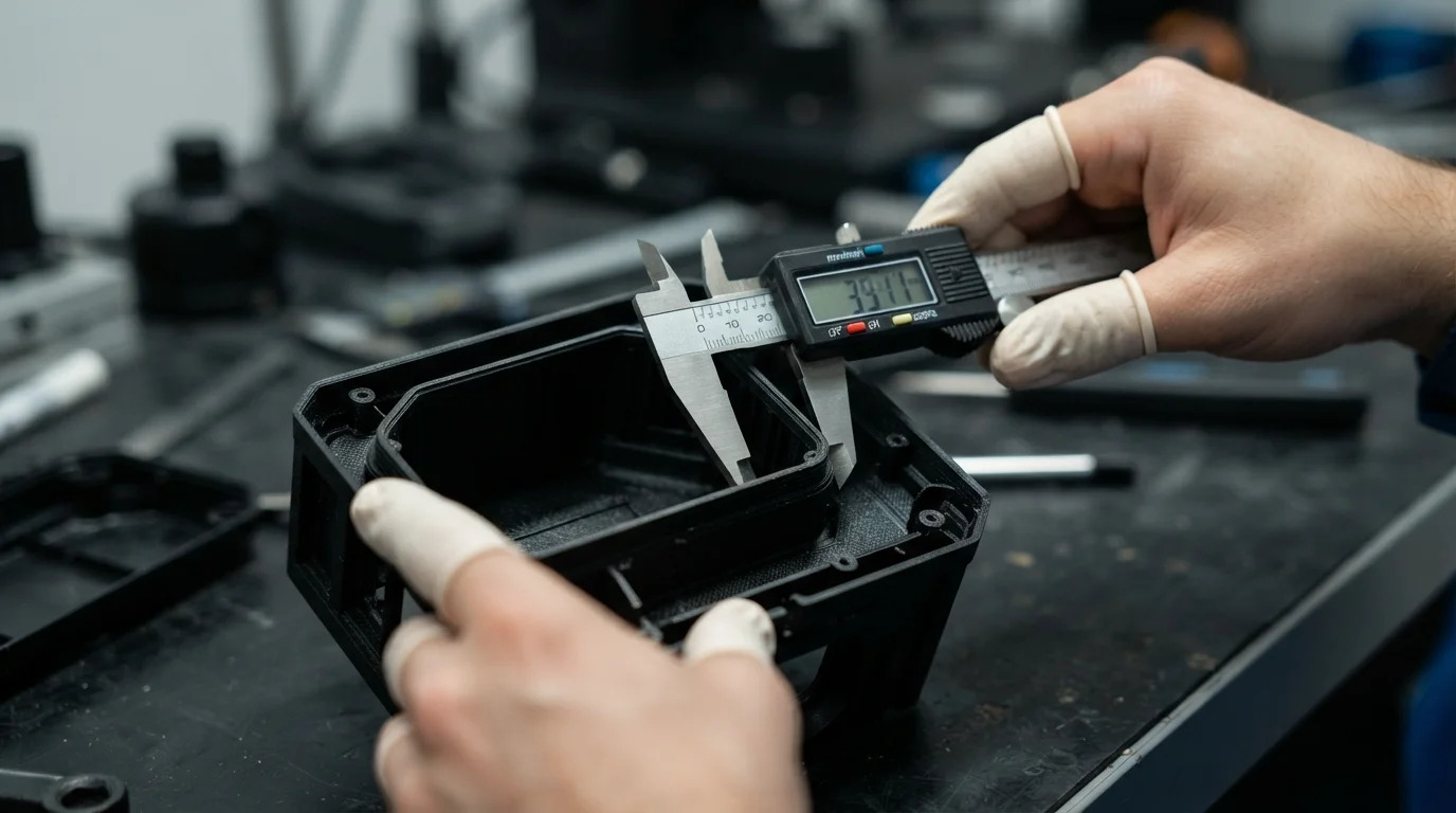 Measuring plastic wall thickness