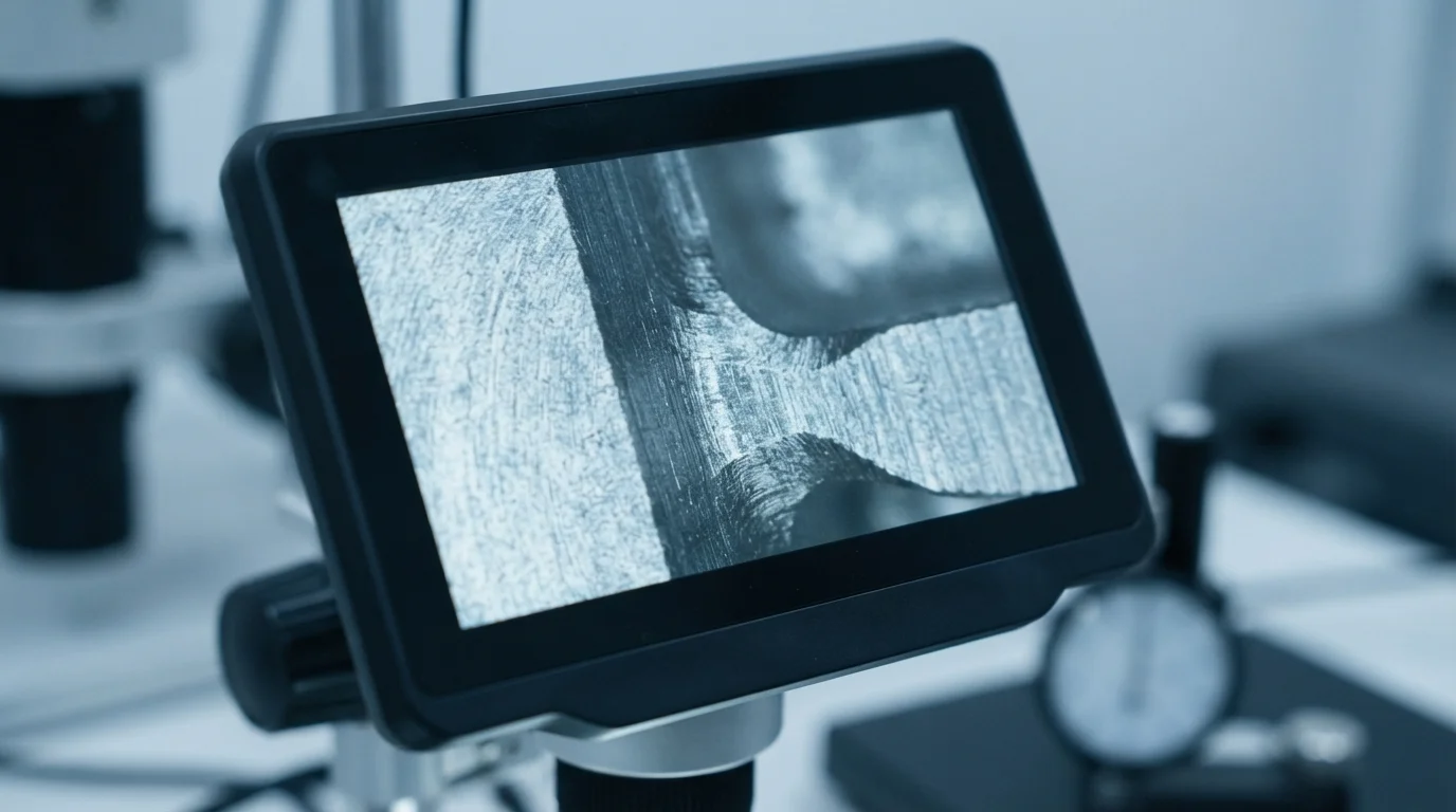 Microscope inspecting gate mark