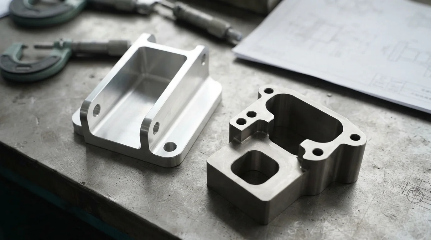 Milled metal structural brackets