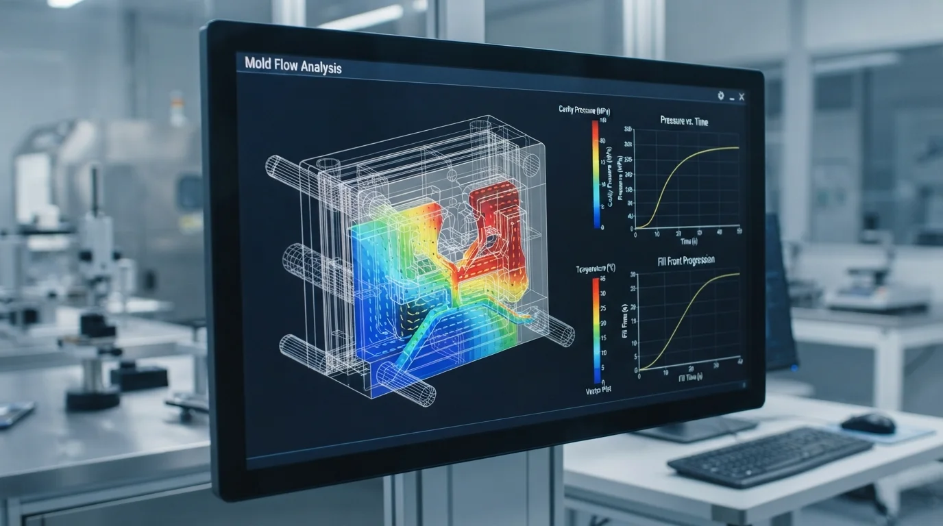 Mold flow diagnostic curves