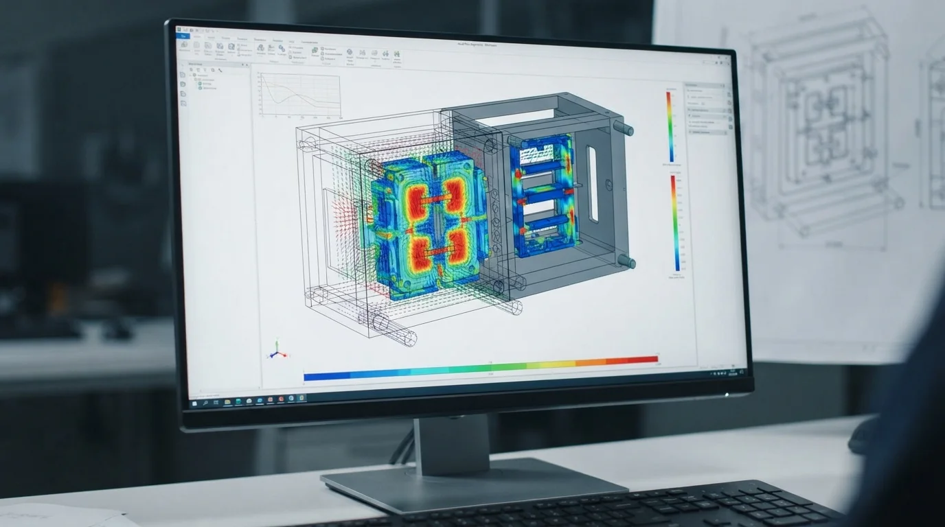 Mold flow gate stress