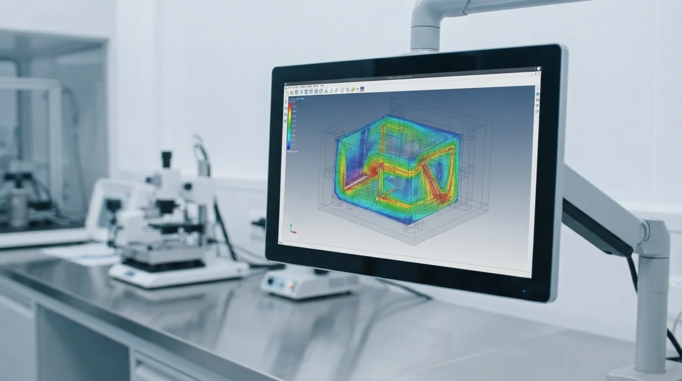 Moldflow gating pressure vector map