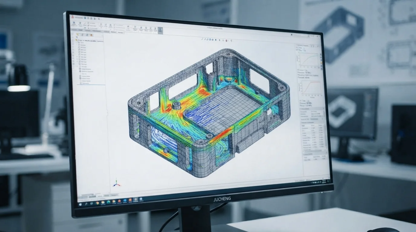 Moldflow polymer velocity simulation