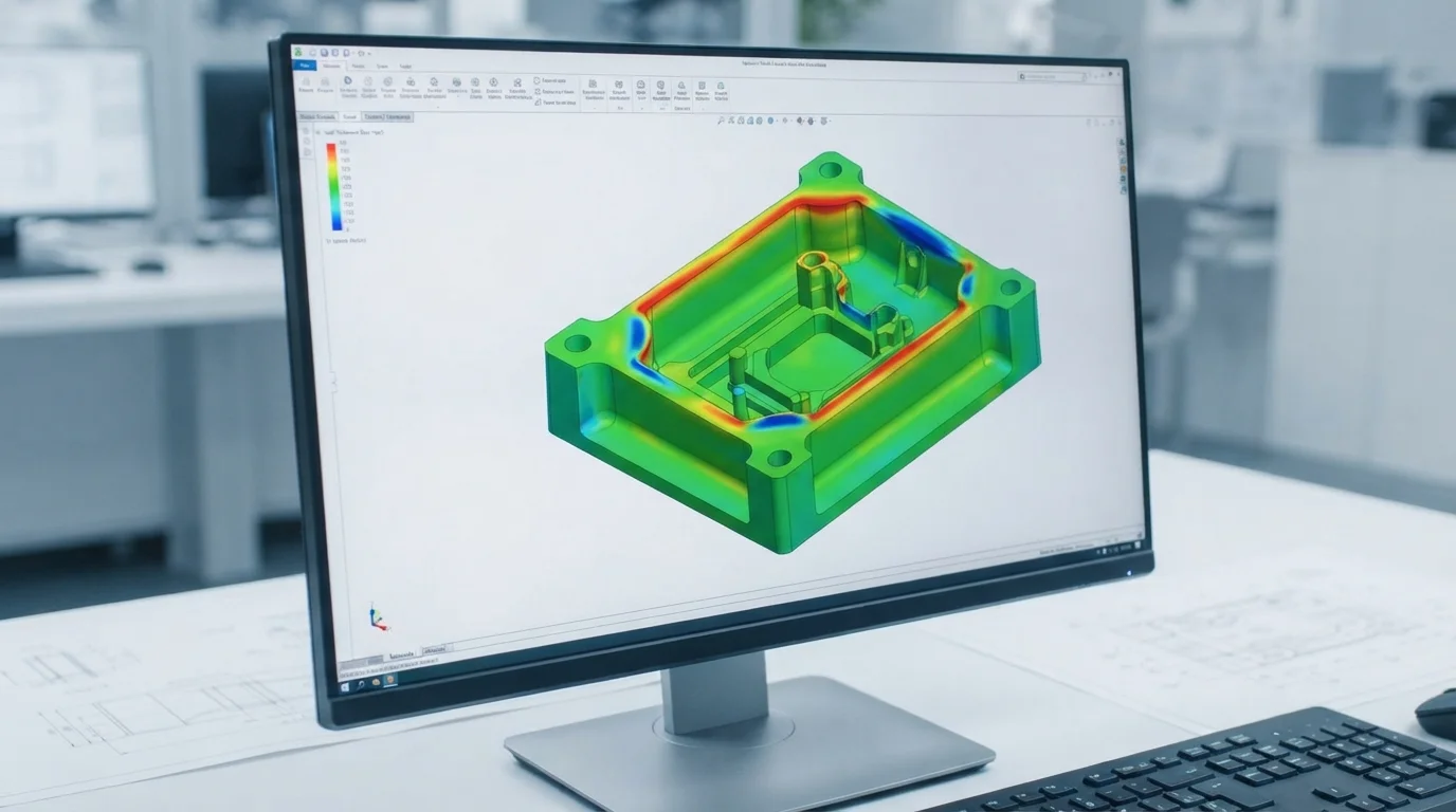 Part wall thickness analysis simulation