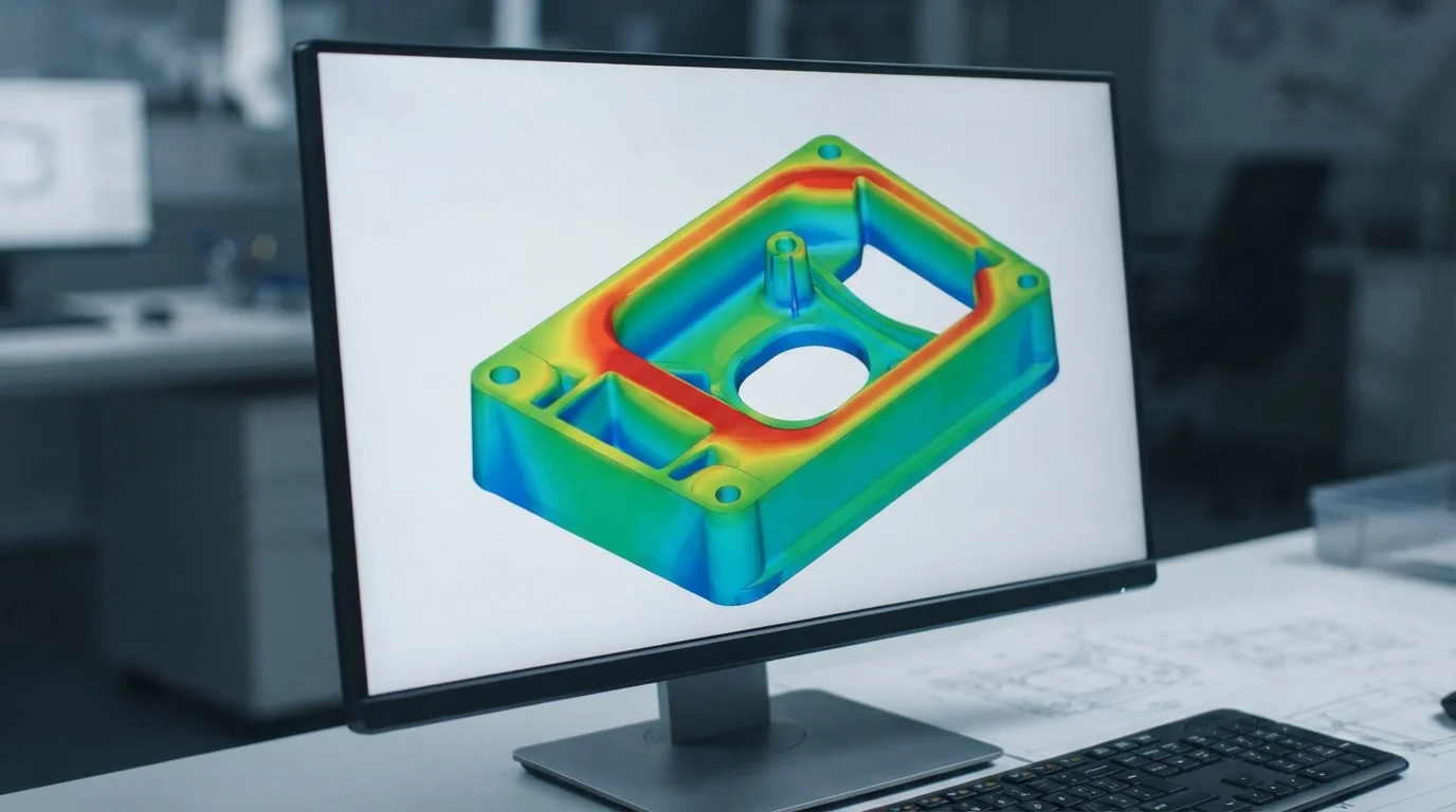 Part wall thickness analysis simulation