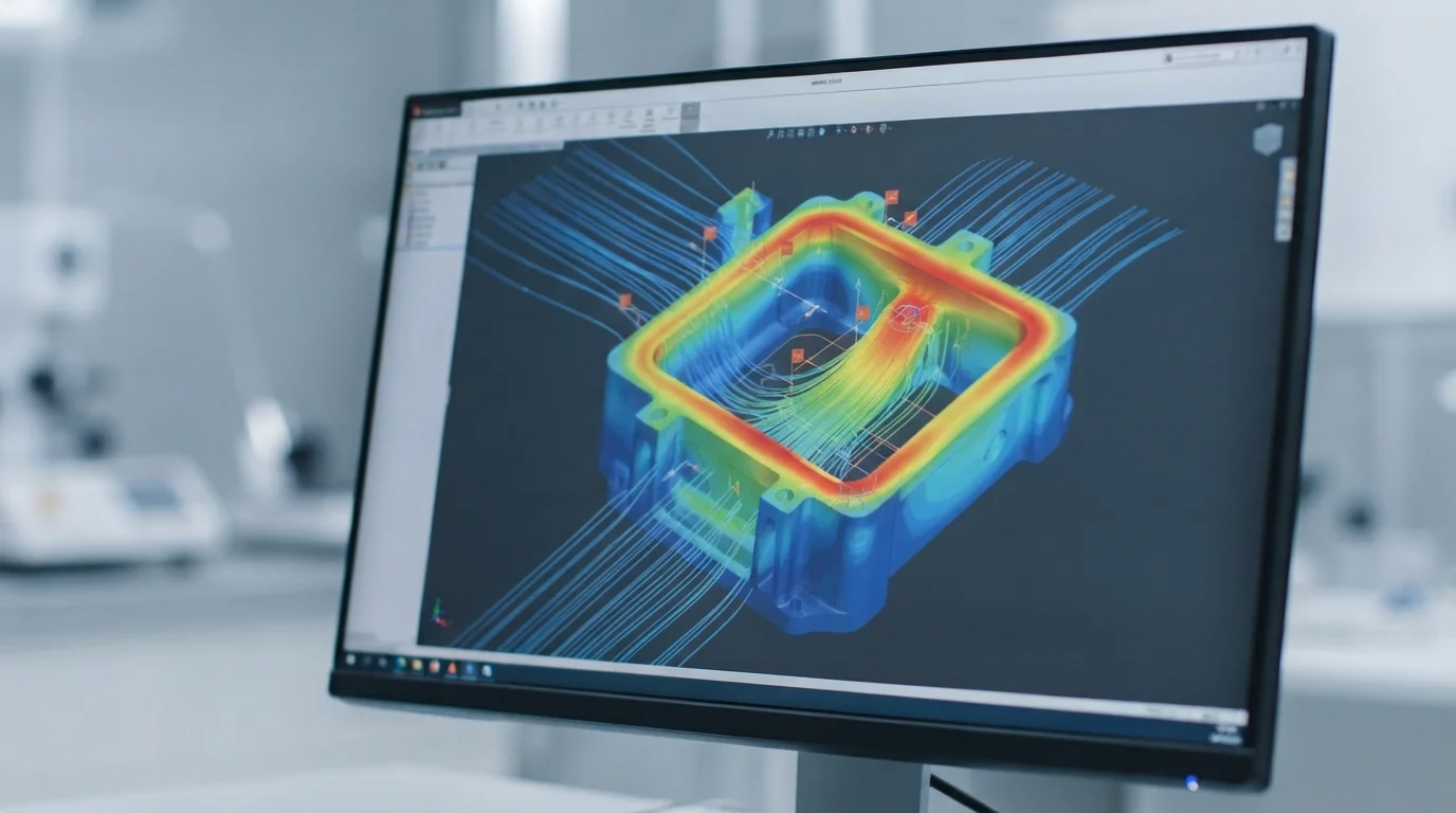 Part wall thickness analysis simulation