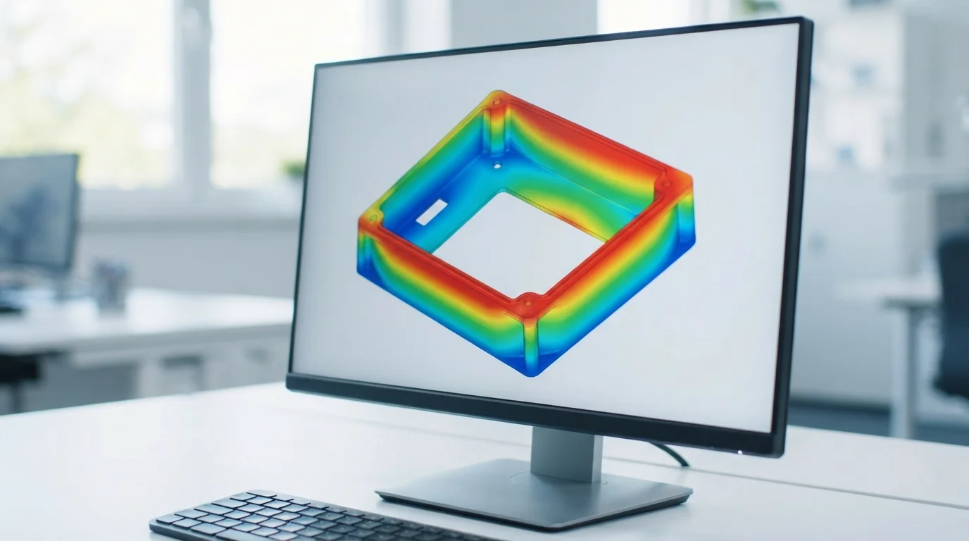 Part wall thickness analysis simulation