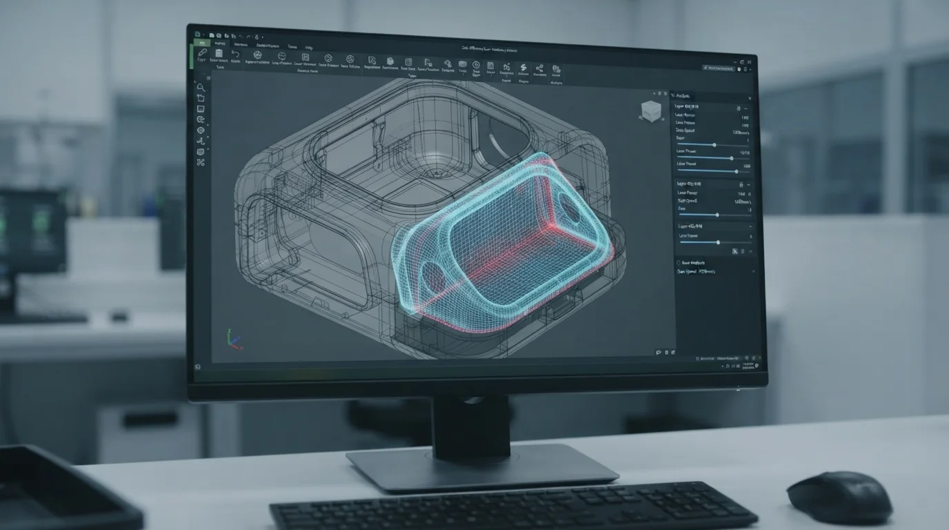 Polygonal model showing laser sintering