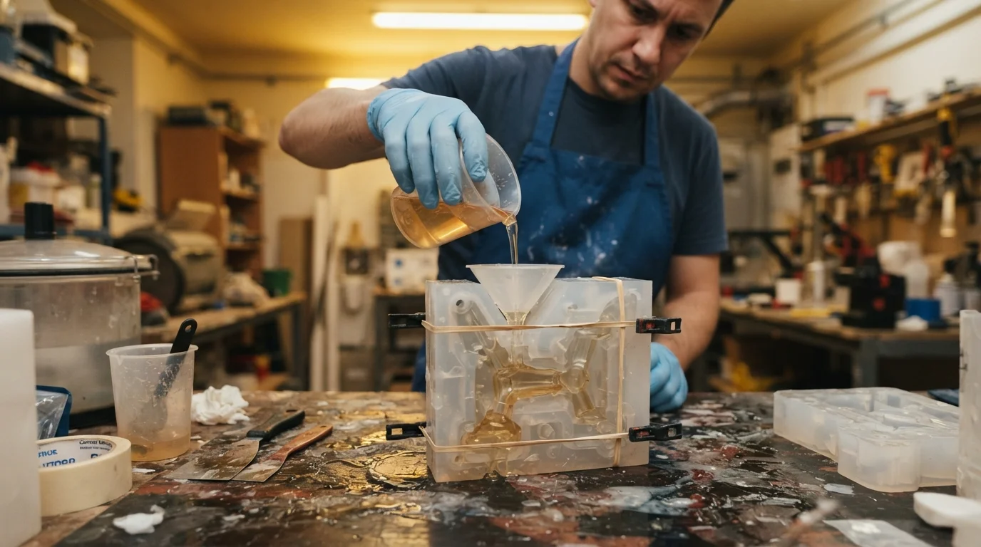 Pouring liquid polyurethane resin