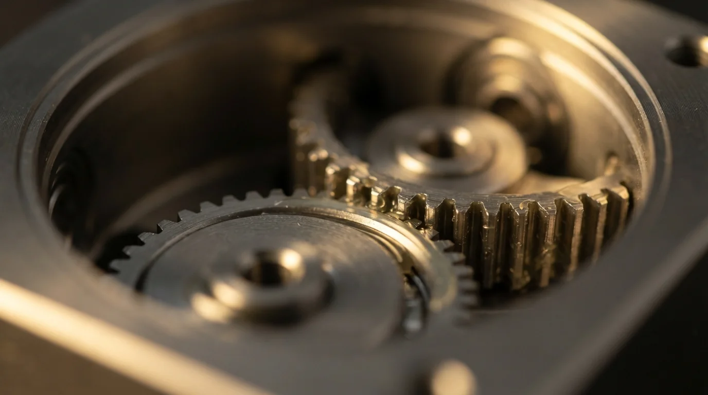Precision gears inside rotary actuator
