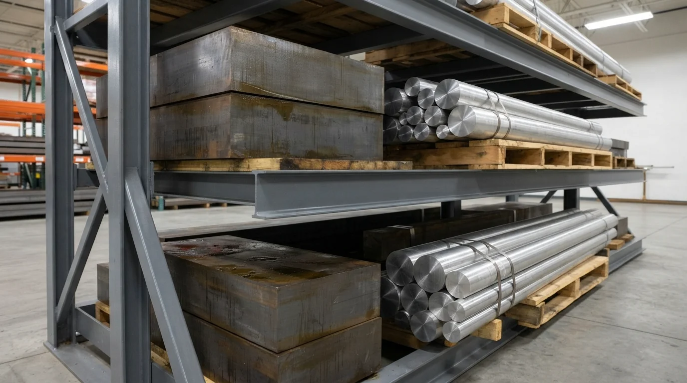 Raw steel aluminum stocks