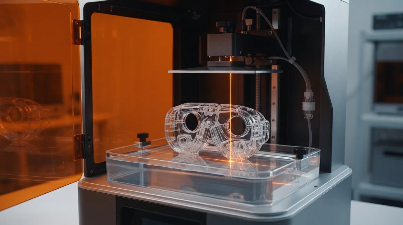 SLA printing detailed optical casing