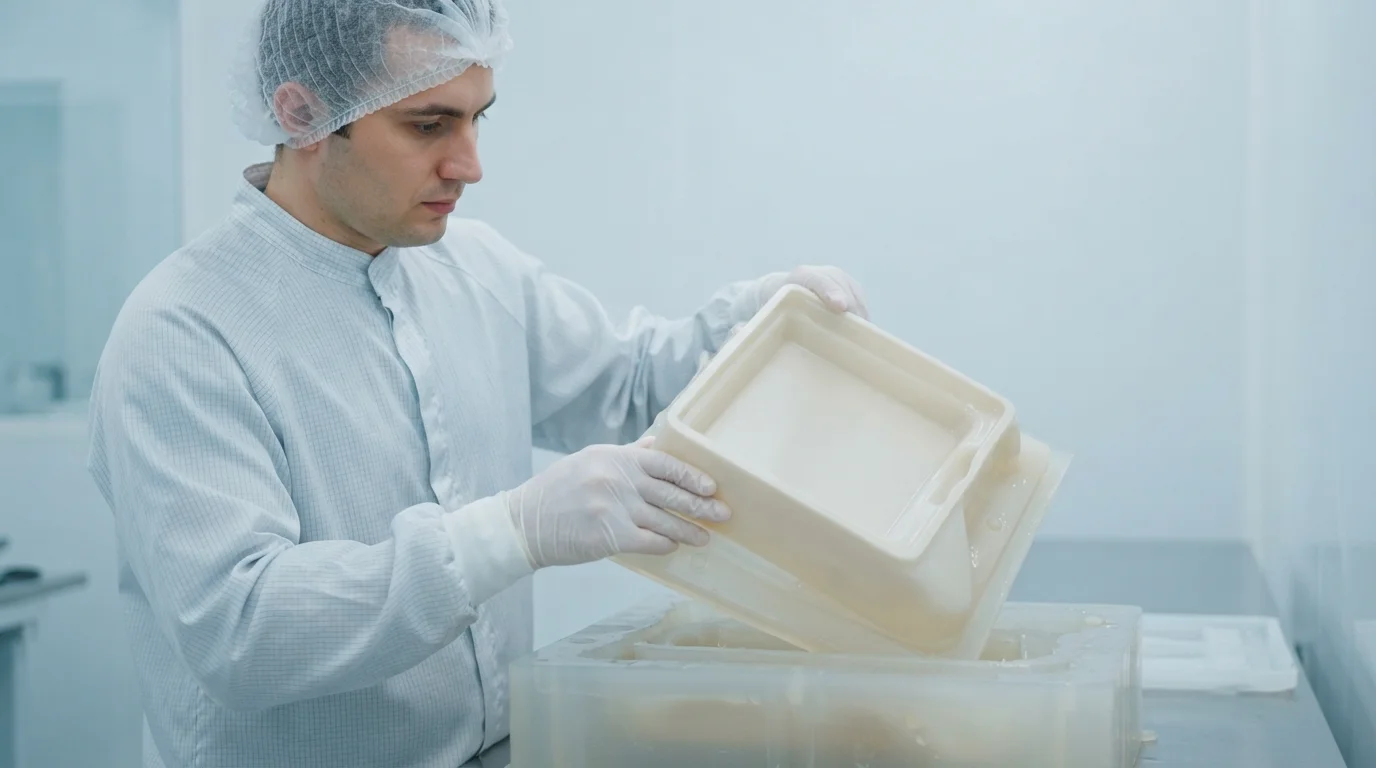 Silicone mold vacuum casting