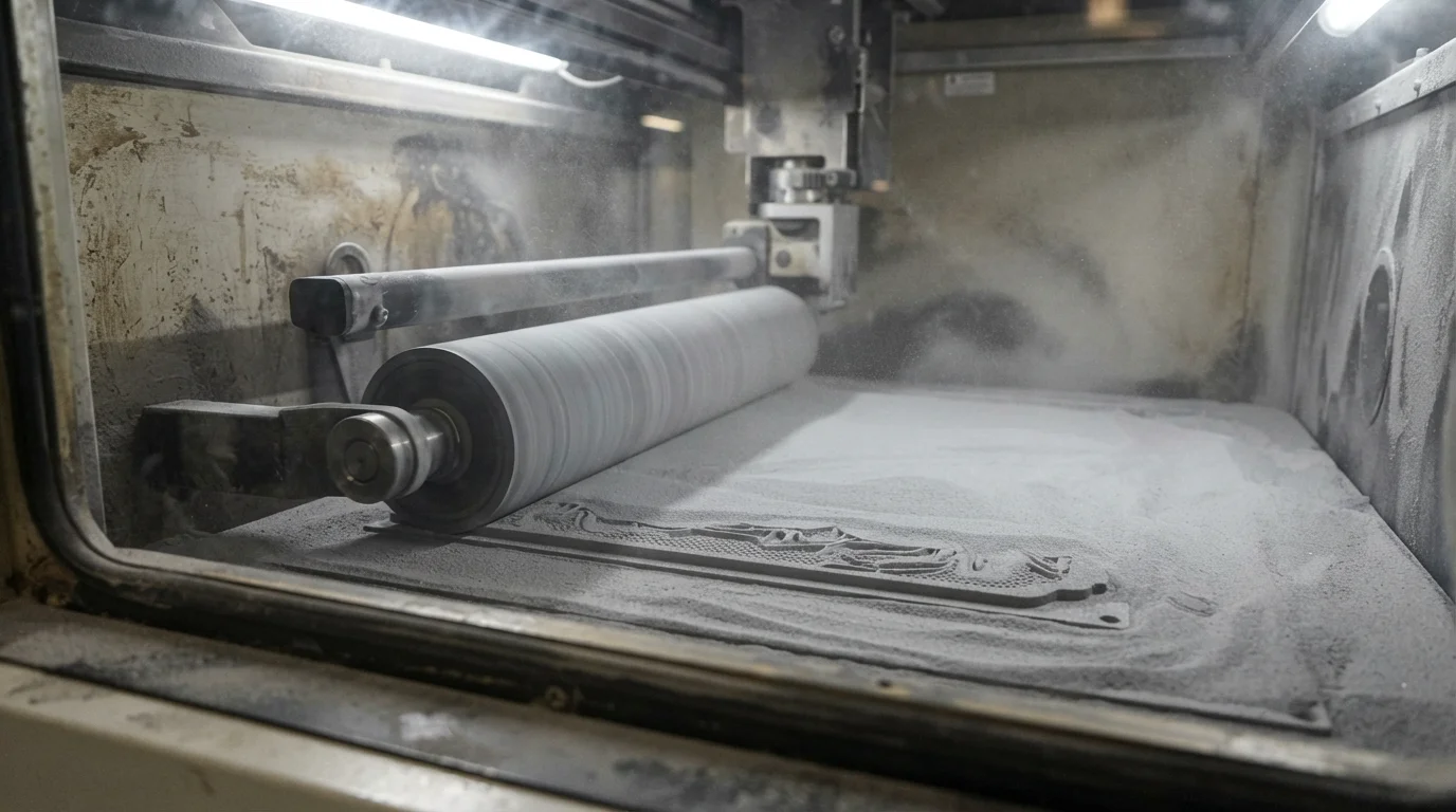 Sintering nylon powder beds