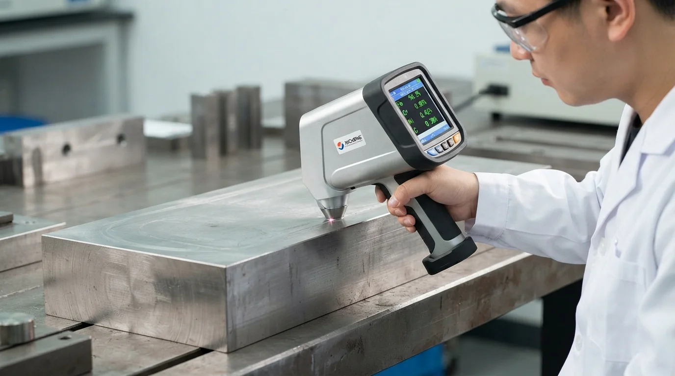 Spectrometer testing raw billet