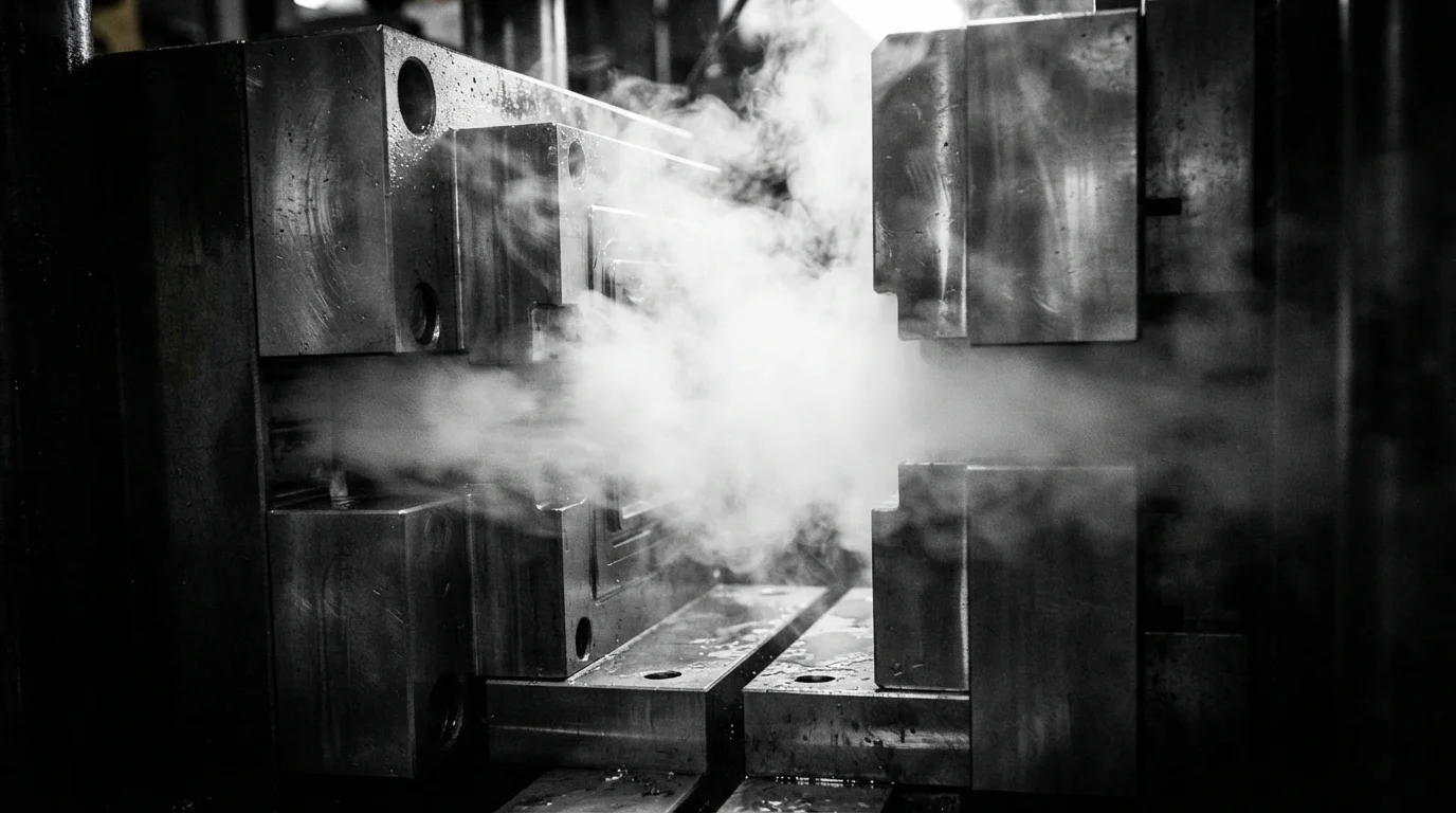 Steam escaping mold clamp