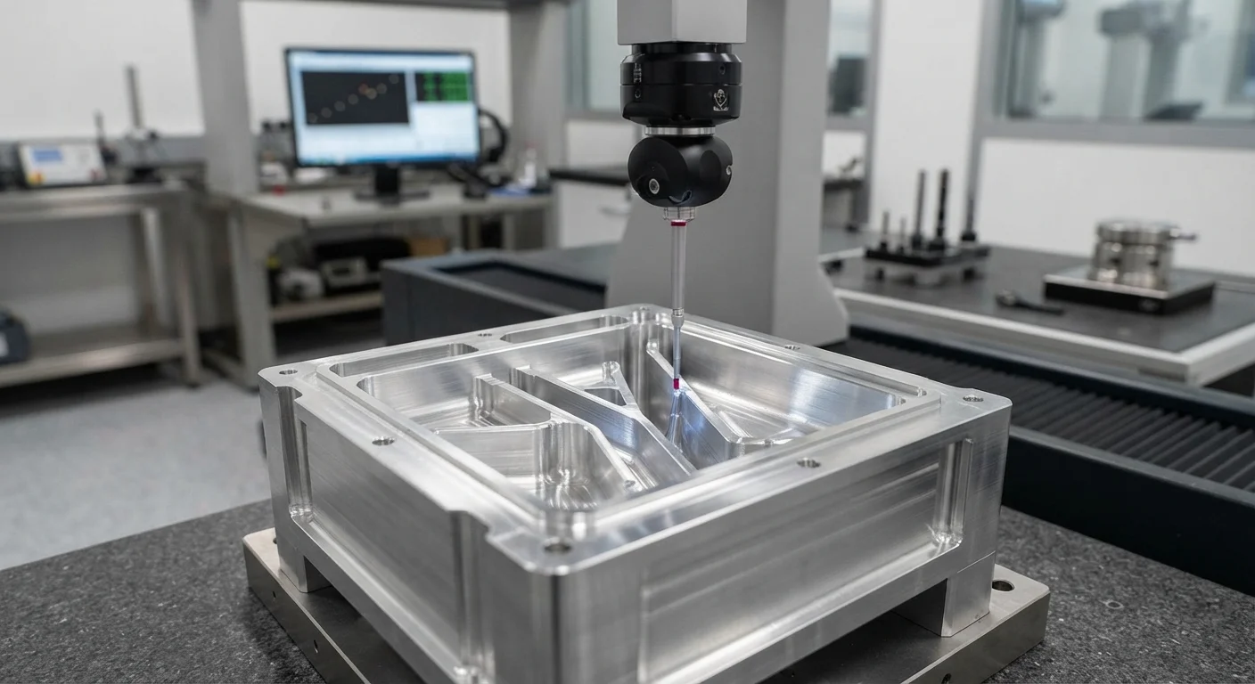 Sub micron CMM checking mold core