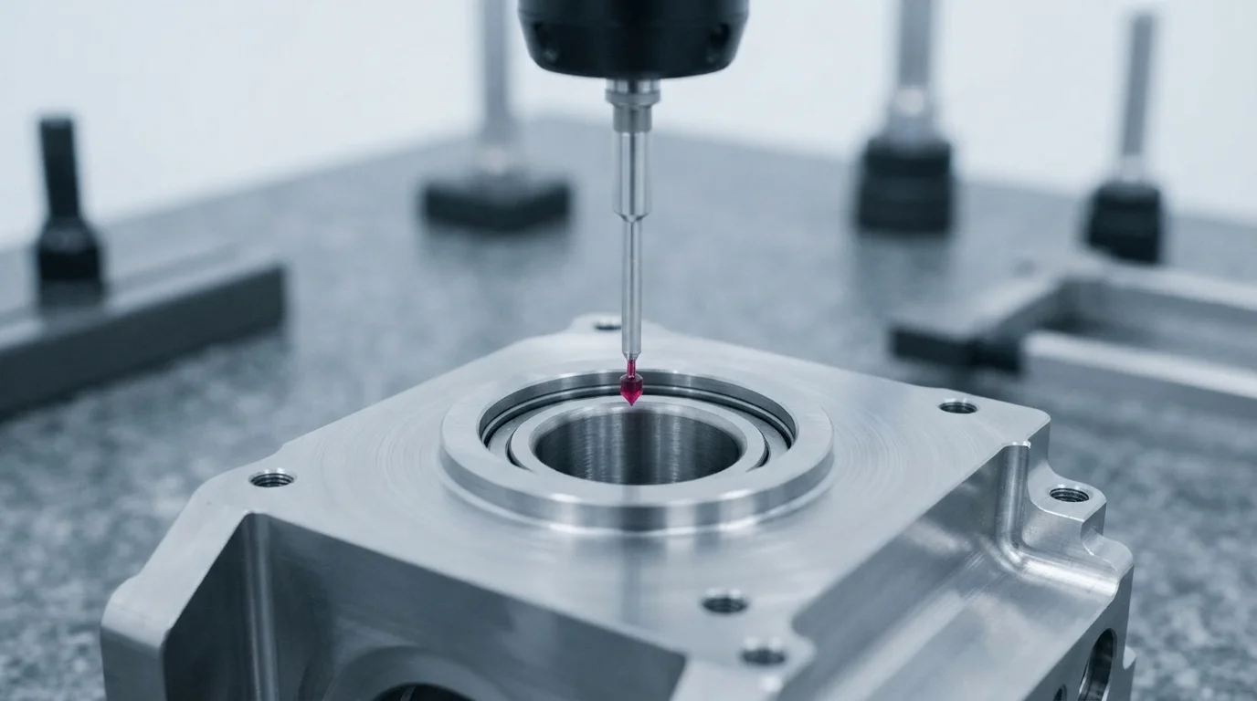 Touch probe measuring bearing bore