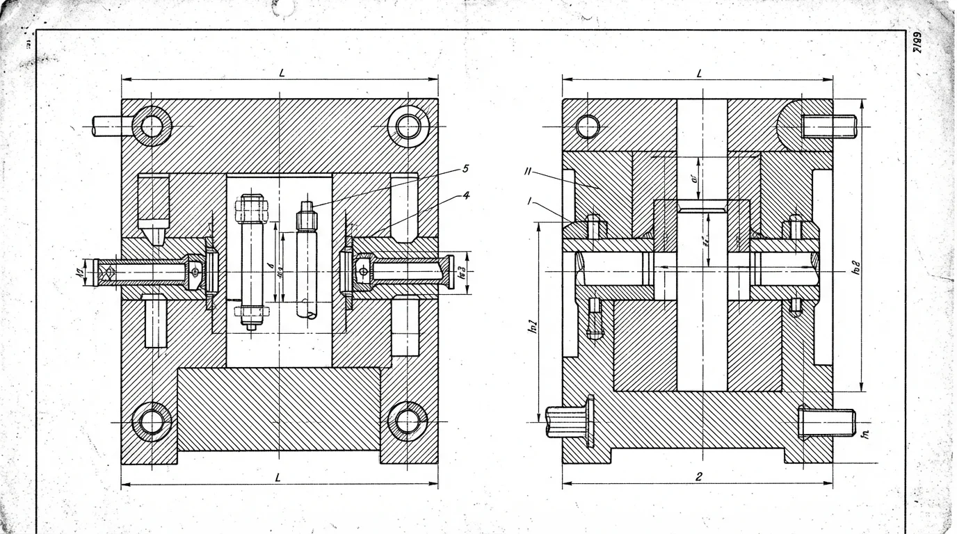 Vintage factory guide print