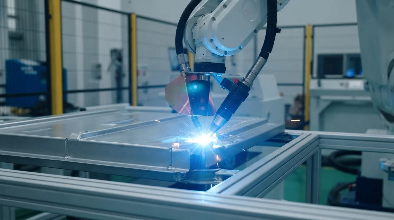 Welding lightweight alloy panels