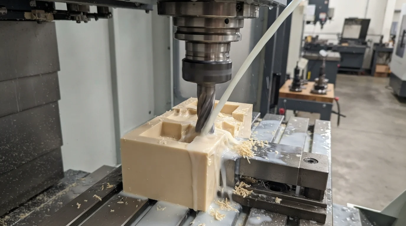 cnc routing solid abs block
