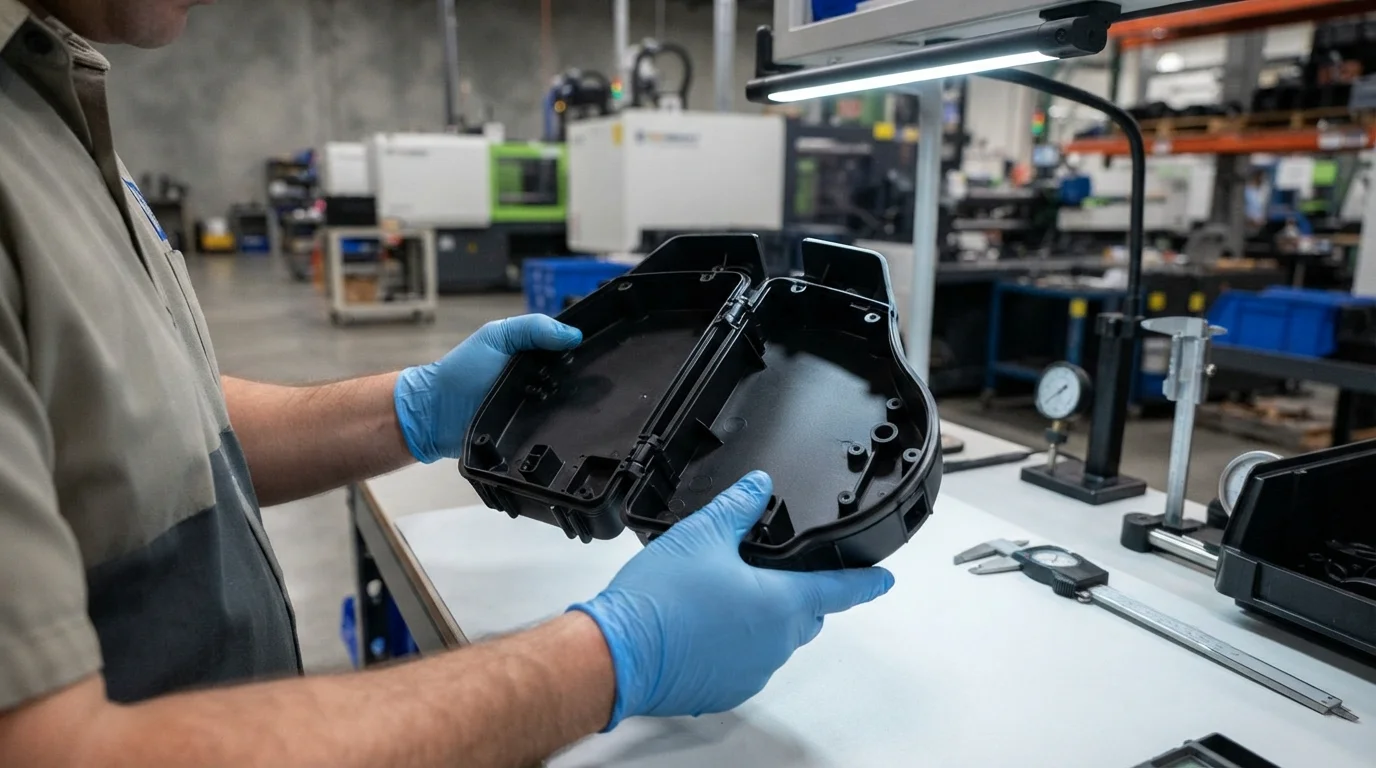 inspecting molded abs instrument casing
