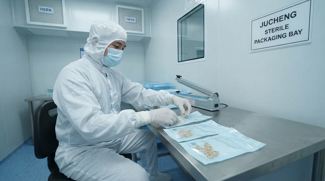 jucheng medical cleanroom parts packing