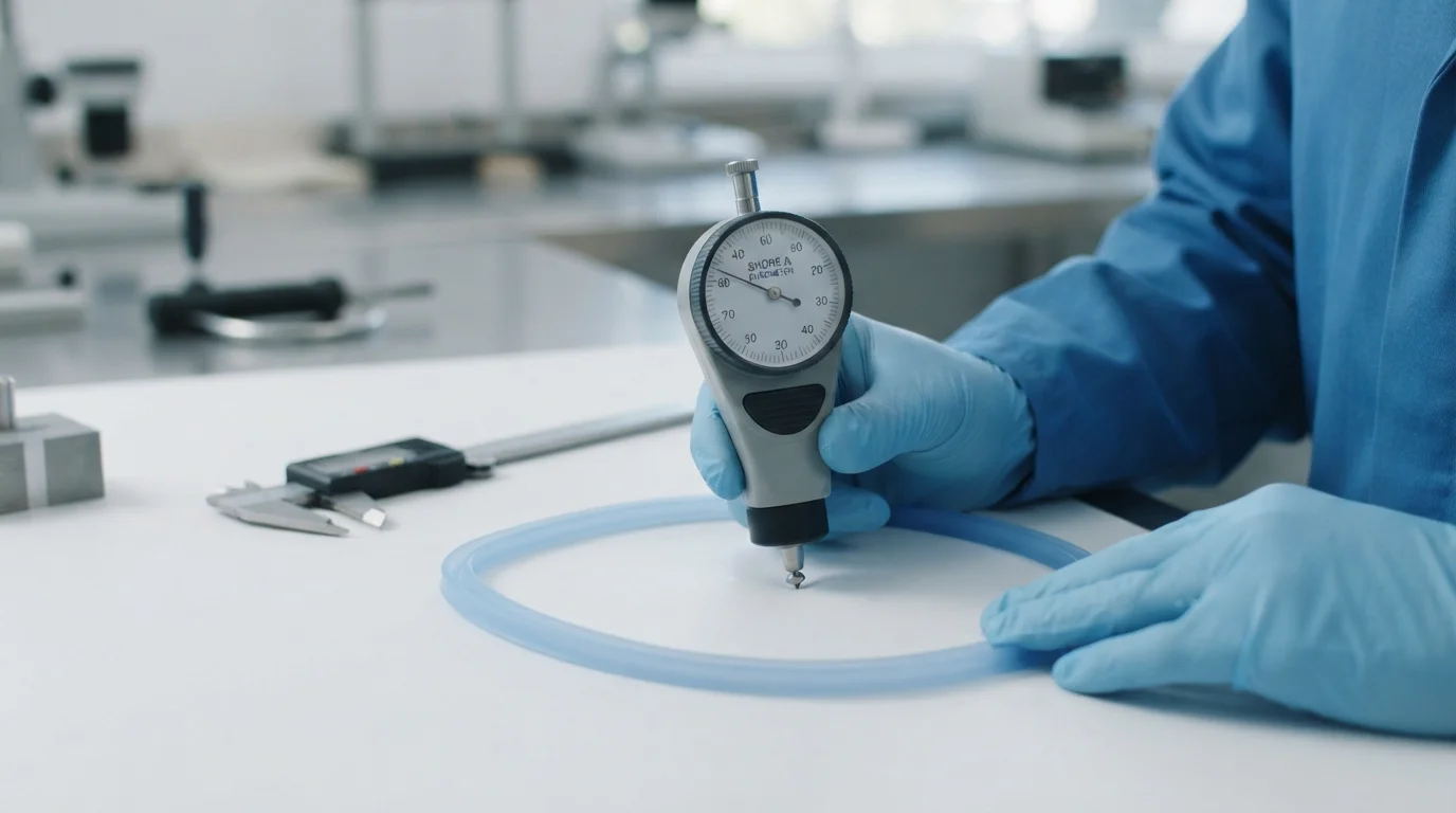 measuring shore a durometer hardness