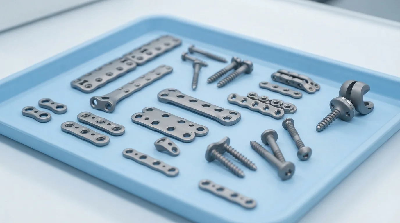 titanium medical device implants tray